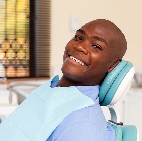 Man sharing smile after restorative dentistry