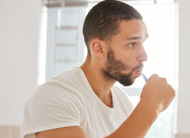 Man brushing teeth 