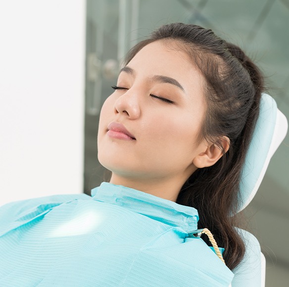 Relaxed patient thanks to sedation dentistry