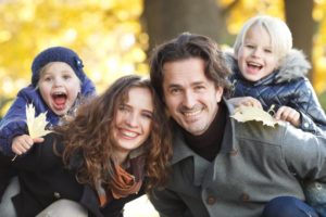 Happy family in Autumn